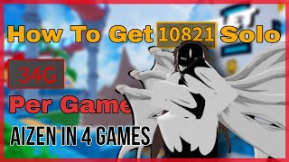 How To Get 10k Seconds Solo Aizen 7 in 4 Games  ASTD [upl. by Nnayllas751]