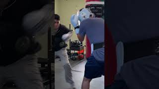 Boxing Sparring Drill  Breaking in Fly Sky Blue Set [upl. by Abijah]