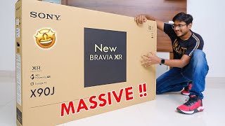 My Most Expensive TV is here Sony X90J Unboxing  😱🔥 [upl. by Jacey811]