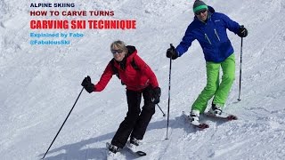 Carving Ski Lesson Part2 Technique Drills amp Skiing Tips fabulousSki [upl. by Ragg287]