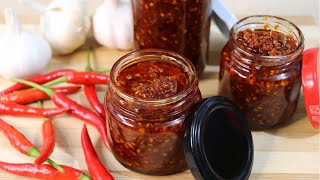 Chili Garlic Sauce  Easy Chili Garlic OIL Recipe [upl. by Waldron357]