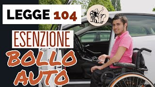 PENSIONI INVALIDITA ➡︎ LEGGE 104 👉 ECCO CHI NON PAGA IL BOLLO AUTO 🚗 [upl. by Lav]