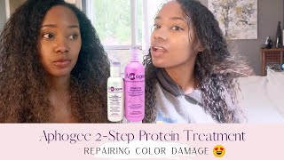 Aphogee Balancing Moisturizer TwoStep Protein Treatment Repair Damaged Hair at Home [upl. by Ellersick]