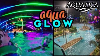 NEW After Hours Event quotAqua Glowquot at Aquatica Orlando Nighttime Waterpark with Low Waits [upl. by Htedirem103]