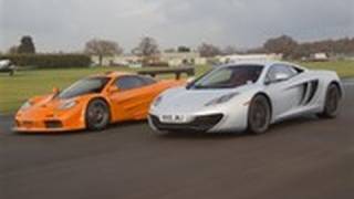 McLaren F1 takes on the MP412C on track [upl. by Ronal440]