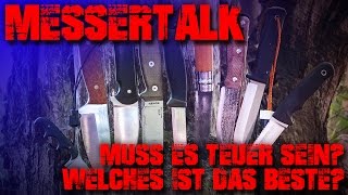 MESSER TALK  Welches Messer ist das Beste Einsteiger Outdoor Survival Bushcraft EDC Test [upl. by Noll]