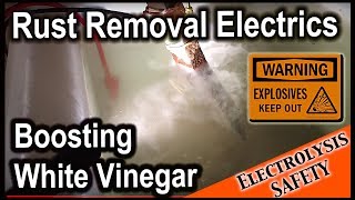 True rust removal by a chemist  boosting the performance of white vinegar by electrolysis [upl. by Politi]