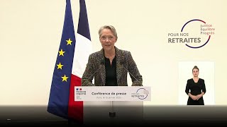 Départ à 64 ans cotisations carrières longues … Elisabeth Borne présente la réforme des retraites [upl. by Aitselec]