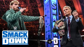 Cody Rhodes humiliates Logan Paul with brass knuckles search SmackDown highlights May 24 2024 [upl. by Euqina247]