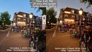 GoPro Hero 12 vs DJI Action 4 Ultimate LowLightNight Comparison Test [upl. by Chiarra109]