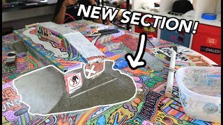 DIY CONCRETE FINGERBOARD PARK FINISHED [upl. by Narok910]