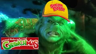 Grinchmas at Universal Studios Hollywood full night tram tour christmas at Wizarding World 2023 [upl. by Hairim]