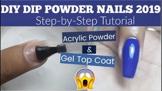 How to DIY DIP POWDER nails at home🤩 EASY and CHEAP •StepByStep Tutorial• 😱 [upl. by Analeh]