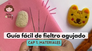 Guía fácil de FIELTRO AGUJADO Cap 1 materiales y CÓMO USARLOS Para principiantes [upl. by Ikkiv]