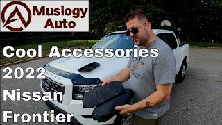 2022 Nissan Frontier Muslogy Console Armrest cover amp Dashboard Storage Silicone Tray Insert [upl. by Elaweda]