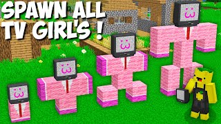 Why did I SPAWN ALL SECRET TV GIRLS in Minecraft  NEW SKIBIDI MOB [upl. by Camfort]