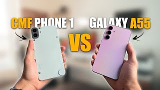 Galaxy A55 VS CMF Phone 1 Comparison  Review [upl. by Trebor]