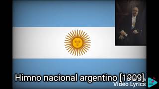 Argentinian National Anthem  Rare Instrumental 1909 Recording [upl. by Nirrac384]