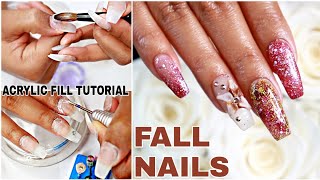 Fall Nails 2020 🍂 Acrylic Fill Tutorial Mia Secret Update Testing Makartt Nail Bits [upl. by Sivad]