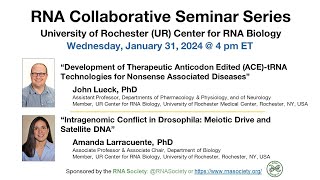 RNA Collaborative  University of Rochester Center for RNA Biology January 31 2024 [upl. by Yerdua]