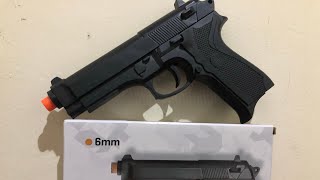 Review Pistola Airsoft Mola M92  Beretta KWC 6mm [upl. by Nek]