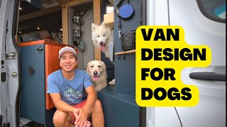 Vanlife with Dogs DIY Sprinter Van Built w 2 Large Dogs in Mind [upl. by Sherlock]