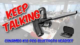 Conambo K18 Pro Bluetooth Headset Review [upl. by Luci]