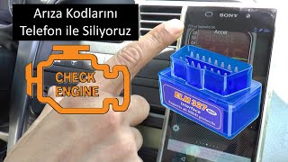 Araç Arıza Lambası Nasıl Söndürülür  OBD 2 Elm327 Cihazı Kullanımı Bluetooth üzerinden Torque ile [upl. by Aelegna]