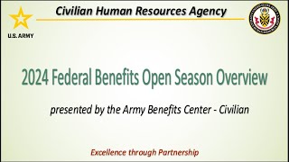 2024 Federal Benefits Open Season Mini Sessions 2024 FBOS Overview [upl. by Carolin]