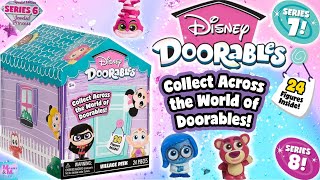 UNBOXING THE DISNEY DOORABLES VILLAGE PEEK COLLECTION  SERIES 6 7 AND 8 [upl. by Sevart362]