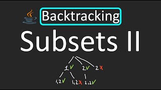 LeetCode  90 Subsets II  Backtracking  Java [upl. by Adnael125]