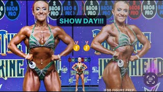 SHOW DAY 2BROS PREP VIKING SHIELD IFBB FIGURE DEBUT [upl. by Yatnahc]