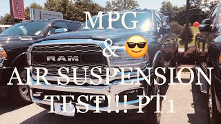 2019 RAM 3500 Limited HO  Air Suspension Test AND MPG Run [upl. by Hgieleak]