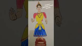 🎨👩‍🎨Abilas creative world 👩‍🎨🎨 Thanjavur Thalaiyatti Bommai drawing 🪆 please subscribe my channel 🙏 [upl. by Karia191]