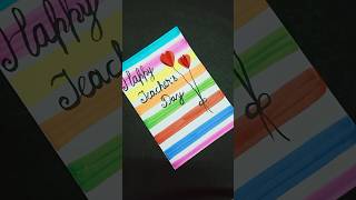 DIY  Happy Teachers Day Card  Handmade Card For Teacher’s DayCardshorts [upl. by Osy]