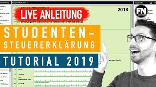 Steuererklärung Student Anleitung 2019 2018  Steuererklärung selber machen Elster Student Tutorial [upl. by Cos]