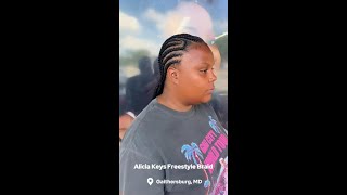 How To Braid Hybrid Braid Half Cornrow And Half Bohemian Braids [upl. by Dane]