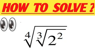 Simplify 4 under root 3 under root 2 square  4√3√2²  4th root of cube root of 2 square equals to [upl. by Leuqar209]