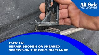 How to Repair Broken or Sheared Screws on the BoltOn Flange [upl. by Cleavland666]