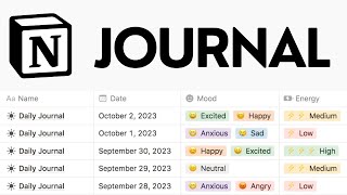 Build a Daily Journal in Notion with Me Stepbystep Tutorial [upl. by Tala]