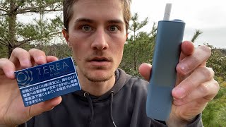 Cigarette Smoker Uses a HeatNotBurn Device for the First Time [upl. by Nordin347]