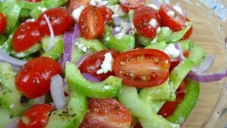 Ensalada Griega  ¡Deliciosa y Fresca  Mi Cocina Rápida [upl. by Amoeji]