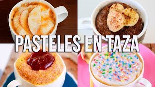 HAZ PASTELES EN TAZA EN SOLO 2 MINUTOS ❤️ POSTRES SIN HORNO FACILES Y RAPIDOS  Tutoriales Belen [upl. by Lamb]