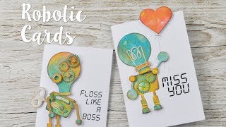 How to Create SciFi Robot Cards  Sizzix [upl. by Florrie]