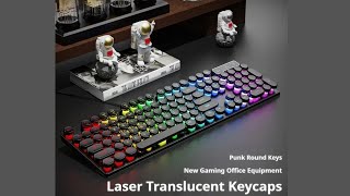 Retro Vibes Try the RGB Backlit Eweadn GX330 Typewriter Keyboard for Ultimate Gaming amp office style [upl. by Shermy957]