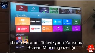 iphone ekranını Televizyona yansıtma Screen Mirroring özelliği iphone ekran yansıtmaPhilips Tv [upl. by Hgielra]