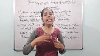 Video 3 Democracy in India Perspective of Challenges Faced  Meaning of Communalism  Class 12th [upl. by Coady]