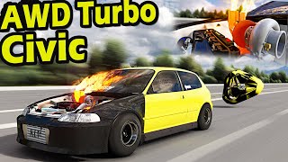 The Most Intense AWD Civic Build Ever MASSIVE Turbo  Assetto Corsa Driving [upl. by Lauralee]