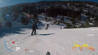 Borovets SuharMarkudjik 1Musala Pathway with GoPro Telemetry Gauges [upl. by Yrolam]