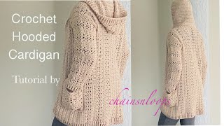 Crochet Hooded Cardigan XS  5XL find measurements 2 yrs to 16 yrs in description below ALL SIZES [upl. by Ahsinar]